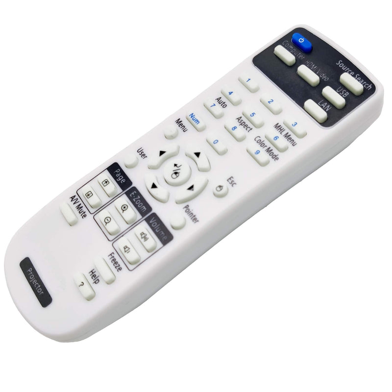 InTeching 1456641 Projector Remote Control for Epson EX21, EX30, EX31, EX50, EX51, EX71, PowerLite 400W/ 410W/ 78/822+/ 822P/ 83+/ 83C/ 83V+/ S6