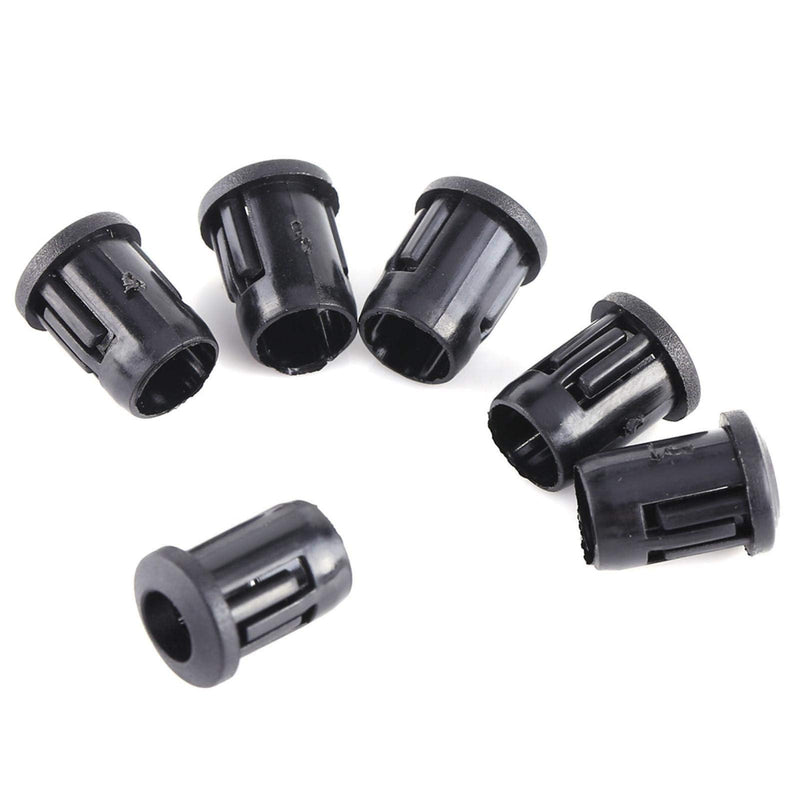 Ejoyous Pack of 50 LED Holder Plastic Lamps, LED Holder Nylon Black Lamps Socket Diodes Holder Clip Bezel Mounting Trim Indicators for LEDs Diode Lights Light Bulb (5 mm) 5mm