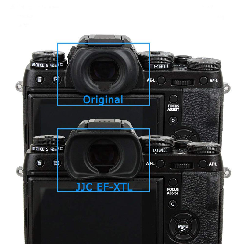 JJC EF-XTL Soft Silicone Eye cup Eyepiece for Fuji XT1 XT2 XT3 XT4 GFX-50S GFX100 X-H1, XT4 Eyecup, XT3 Eyecup, GFX 100, EC-XT L, Compatible with Fujfilm X-T1 X-T2 X-T3 X-T4 GFX-50S GFX100 X-H1 Eyecup for Fuji XT1 XT2 XT3 XH1 FX-50S