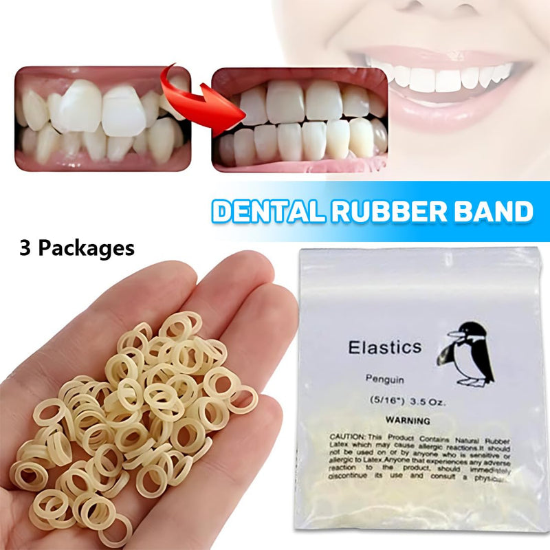 Orthodontic Rubber Bands, Pack of 300 Elastic Teeth Elastic Bands with 5 Placers for Braces, 5/16 Inch Orthodontic Elastics for Braces Dreadlocks Tooth Gap Braces