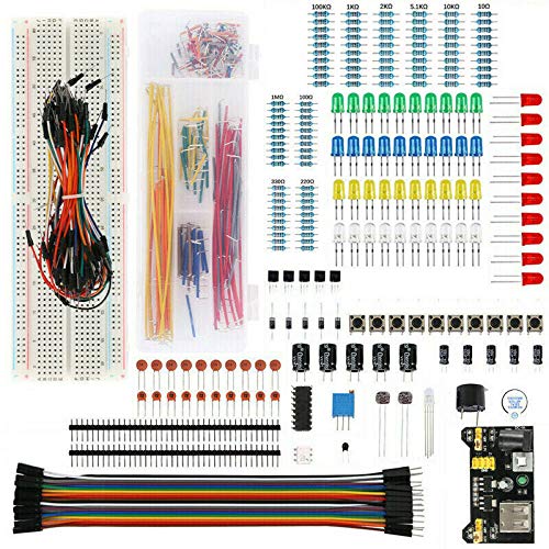 ZHITING Starter Kit for Electronic Components Breadboard LED Summer Resistance Transistor