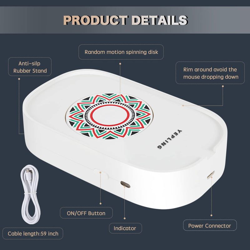 YEPLING Mouse Jiggler, Undetectable Mouse Mover Shaker Simulator for Computer Laptop Awakening, Keeps PC Active, No Software, Driver-Free with ON/Off Switch