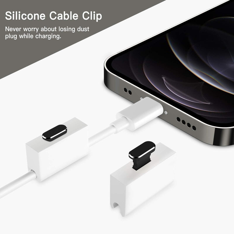 [AUSTRALIA] - TITACUTE 2 Pack Anti Dust Plugs for iPhone 14 Pro Max 13 11 12 Mini Dust Cover 8 Pin Dust Plug + Mini Storage Box iPhone Charging Port Plugs for iPhone Xs XR X 8 7 Plus SE AirPods iPad Mini Air Black 