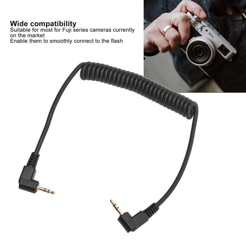 [AUSTRALIA] - 2.5mm F2 Remote Control Shutter Release Cable Cord, Flash Sync Cable 2.5mm Male to Male Coiled Cord, for GFX X Series Camera 1m 
