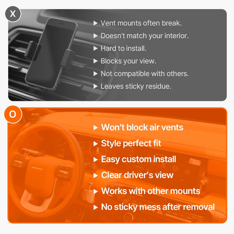 FICS Car Phone Holder Mount for Hyundai Palisade 3rd Gen LX3 2025–2026 Model-Year — Custom-Fit Side Display Mount