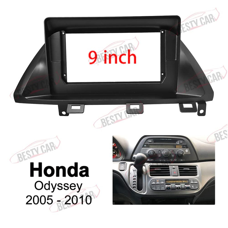 9'' Car Stereo Radio Fascia Dash Panel Trim 2 Din Frame for Honda Odyssey 2005-2010