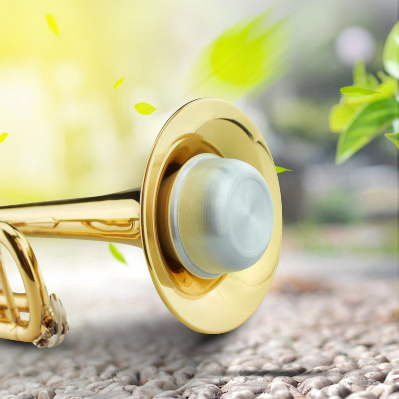 Trumpet Mute Practice Aluminum Alloy & Cork Brasses Musical Instrument Lightweight Parts Cordrope Wind Instrument Accessories