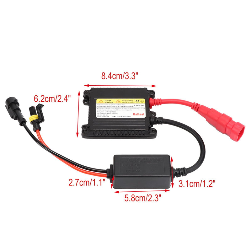 Xenon Retrofit Kit, 2 Pieces 12 V 55 W Ballast, Universal Digital DC Ballast Replacement Conversion Kit