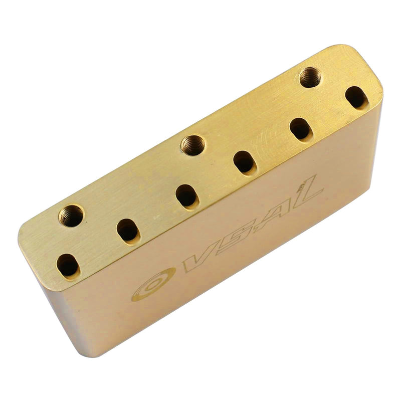 [AUSTRALIA] - Brass Electric Guitar Bridge Block 10.8mm Tremolo Bridge Block Compatible with Start ST 6-string Electric Guitar Replacement Parts（64mm×40mm×14mm） 10.8 Brass Style A 
