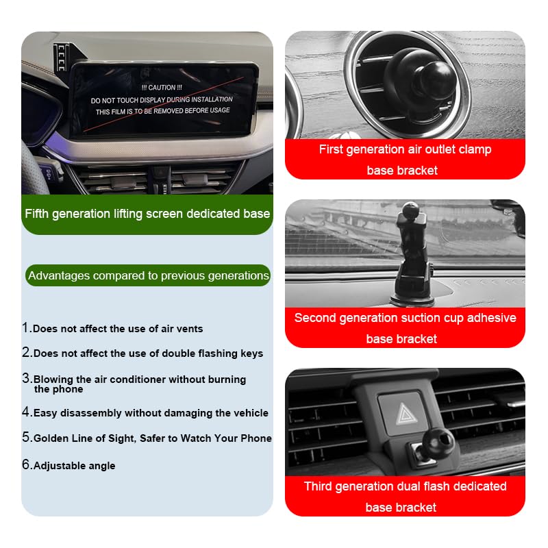 Car Phone Holder for Toyota Avalon Auto Accessories[Special vehicle installation，only For 2019-2022 Avalon，non universal][Auto Lock Hands Free Cell Phone Mount Car fits for iPhone & All Smartphones]