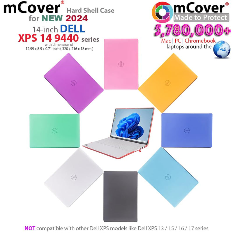 mCover Case ONLY Compatible for 2024 or later 14.5" Dell XPS 14 9440 series non-2-in-1 Traditional Windows Notebook Computers (NOT Fitting Other Dell Models) - Clear