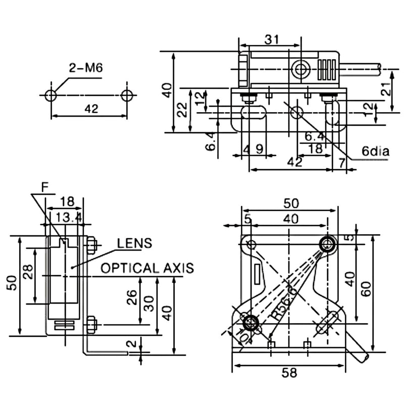 Photoelectric Sensor Switch E3JK-DS30M1 DC12-24V Diffuse Type Detection Distance 30cm