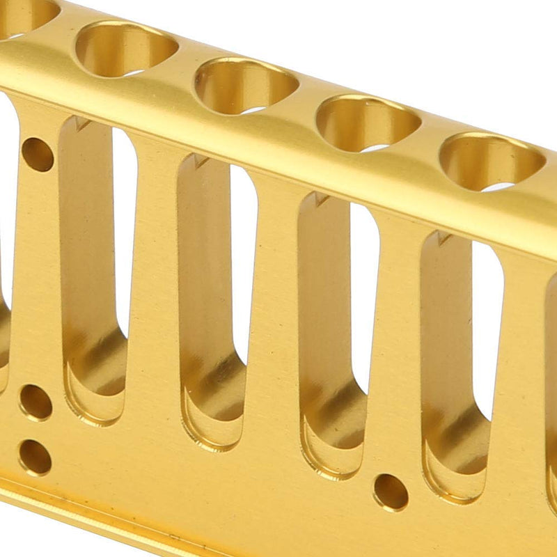 [AUSTRALIA] - Harmonica Comb, Aluminum Alloy Comb Harmonica Part for Hohne SP20 Blues HormonicaComb Accessory 10 Hole Blues Harp Comb(gold) gold 