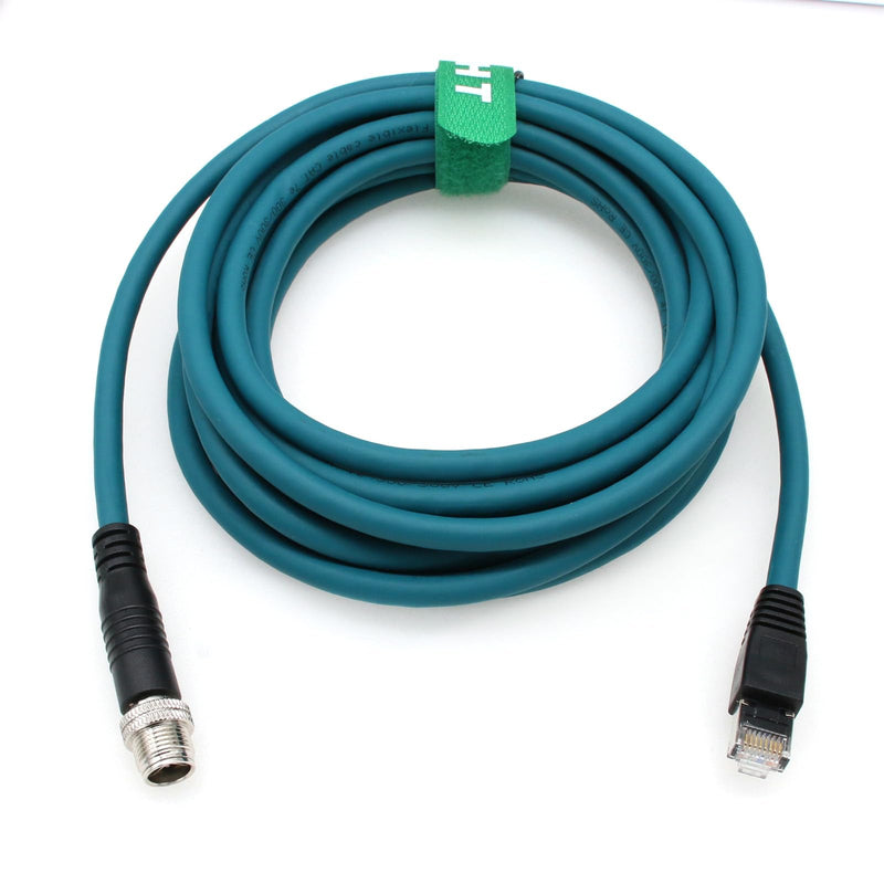 Ethernet 8 Pin X-Coded M12 RJ45 CAT-7e Cable for Keyence IV3 SR-5000 Matrix Cognex in Sight Data Man Barcode Reader Camera Sensor Network 5M 5 meter