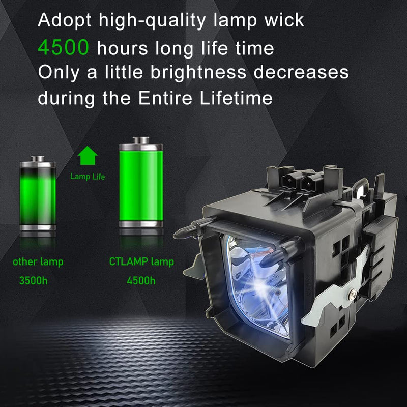 CTLAMP Original XL-5100 OEM Replacement Projector Lamp Bulb with Housing Compatible with Sony KDF-50R1000 KDF-60R1000 KDS-R50XBR1 KDS-R60XBR1 KDS-60R2000 KS-50R200A KS-60R200A XL-5100-O