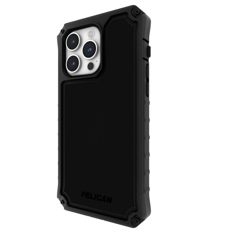 Pelican Ambassador Series - iPhone 15 Pro Max Case 6.7" [18ft MIL-STD Drop Protection] [Compatible with MagSafe] Heavy Duty Phone Case for iPhone 15 Pro Max with Belt Clip Holster Kickstand - Black