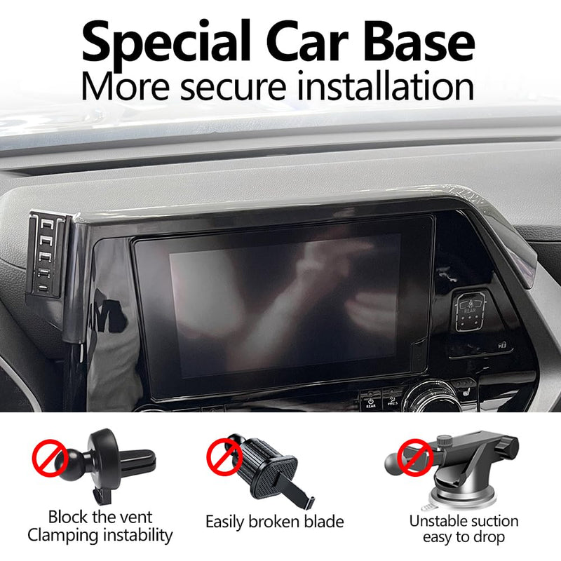 Car Magnetic Phone Mount for Toyota Highlander 2020-2026 L LE XLE XSE [Only for 8-inch Touch Screen] Auto Interior Accessories Best Cellphone Holder Cell Phones Navigation Charging Magnet Stand for 2020-2026 Toyota Highlander [8-inch Screen]