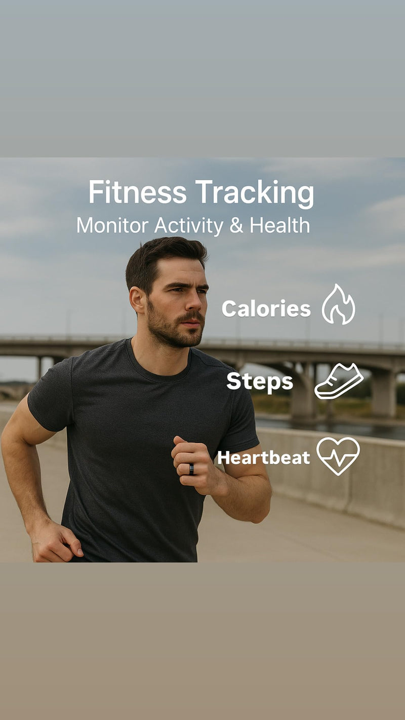 Smart Ring for Women & Men - Heart Rate, Blood Oxygen, Sleep Tracker | Waterproof IP68 | 12-Day Battery | Heart Rate, Steps, Calories Monitor | Comfort Fit Wearable Tech Accessory Ring Gold 11