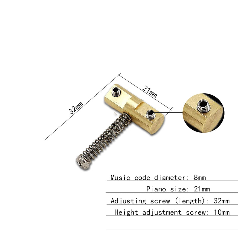Wilkinson Guitar Bridge Compensated Brass Saddles Set (3pcs) Barrel-Style Bridge Saddle for Tele Vintage Electric Guitar Replacement Part
