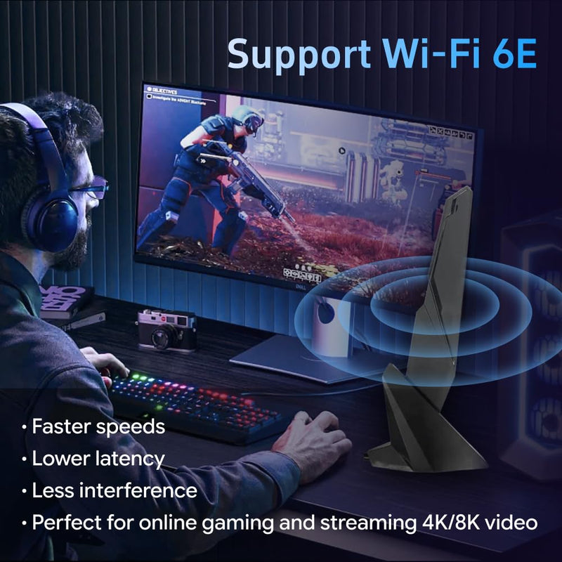 SMA WiFi 6e 2T2R Antenna 2.4G/5G Dual Band for GIGABYTE AORUS Z390 Z270 Z370 Z490 Z590 Z690 X470 X570 X570S X570I H470 H470I H610 B460 B450 B550 B560 B660 AX X299X Magnetic Base PC Desktop