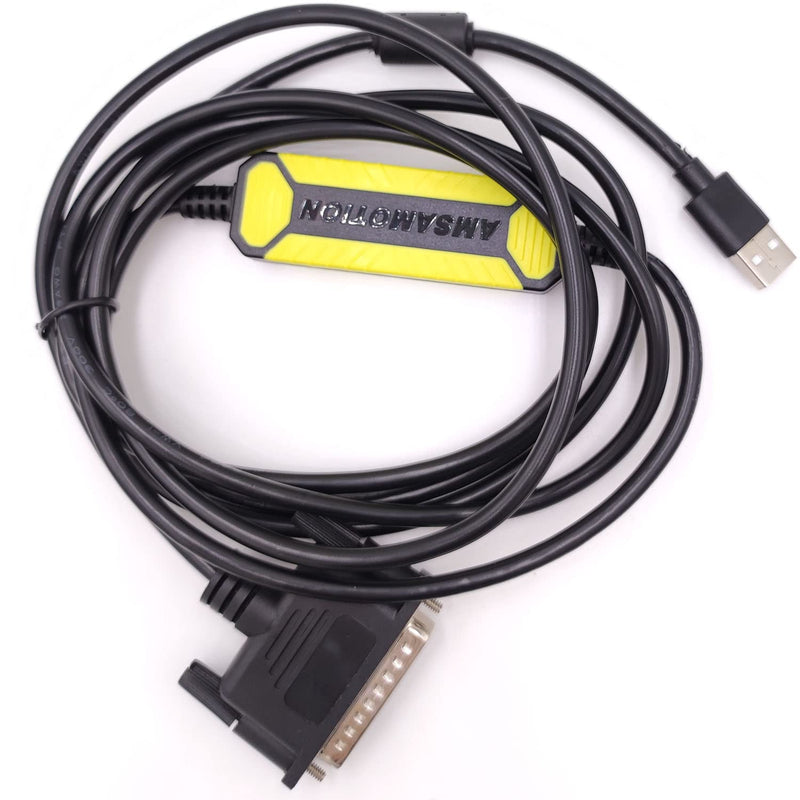 USB-FANUC CNC Programming Cable, RS232 Data Transfer Convert DB25 Pin Download Cable for CNC Fanuc