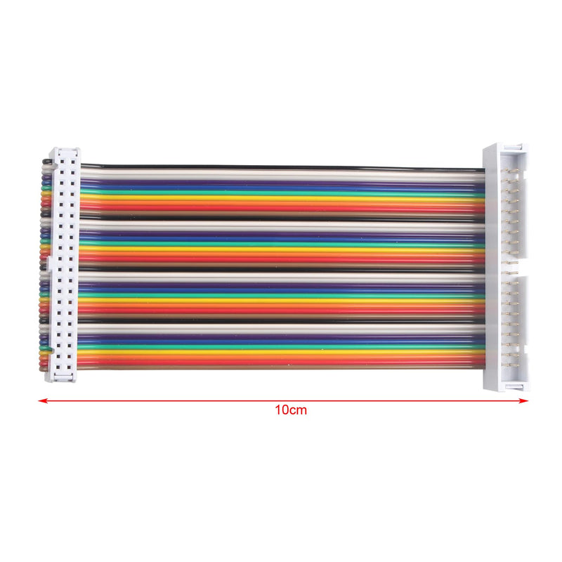 [AUSTRALIA] - ZDE Male to Female GPIO Flat Ribbon Cable 40pin Breadboard Rainbow Jumper Wire 10cm/3.94inch Compatible with Raspberry Pi 5 4B 3 2 Model B B+ 