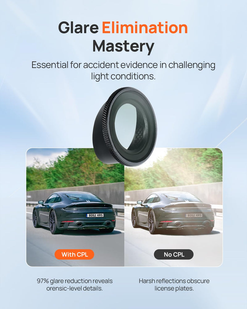 [AUSTRALIA] - 70mai Magnetic CPL Filter for 4K Omni X800 Dash Cam - Anti-Glare Polarizing Lens with Snap-On Design, Scratch-Resistant & Enhance Clarity 