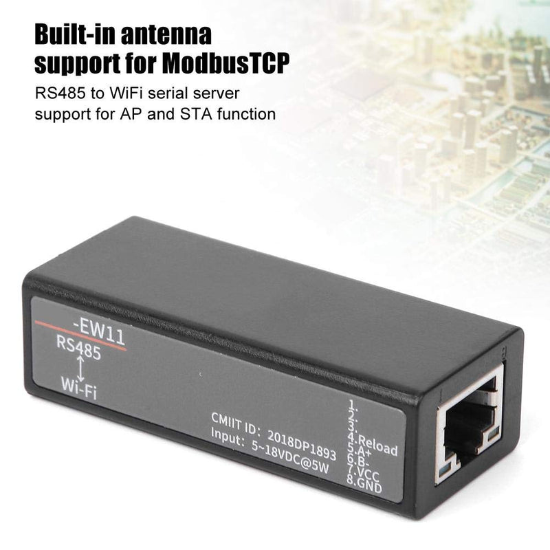 RS485 to Serial Server Built in Antenna Communication Module RJ45 Interface 0.7 X 1 X 2.4 inch