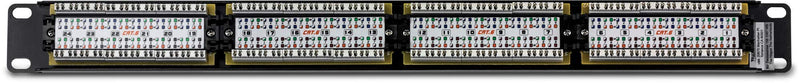 TRENDnet 24-Port Cat6 Unshielded Patch Panel, Wallmount or Rackmount, Compatible with Cat3,4,5,5e,6 Cabling, For Ethernet, Fast Ethernet, Gigabit Applications, Black, TC-P24C6 24 Port Patch Panel