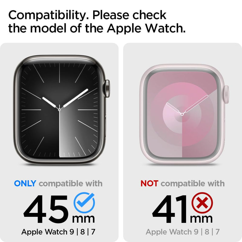 Spigen for Apple Watch Series 9/8/7 45mm Band with Case | Tough Armor Pro Metal Durable Metal Protective Cover Strap with Secure Fit Black