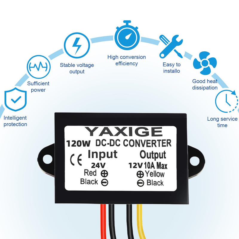 [AUSTRALIA] - 3PCS 24V to 12V 10A 120W Step-Down Converter Regulator Waterproof Step-Down Power Supply Reducer Regulator Voltage Module (16V-32V to 12V, 10A) 24V TO 12V 3PCS 