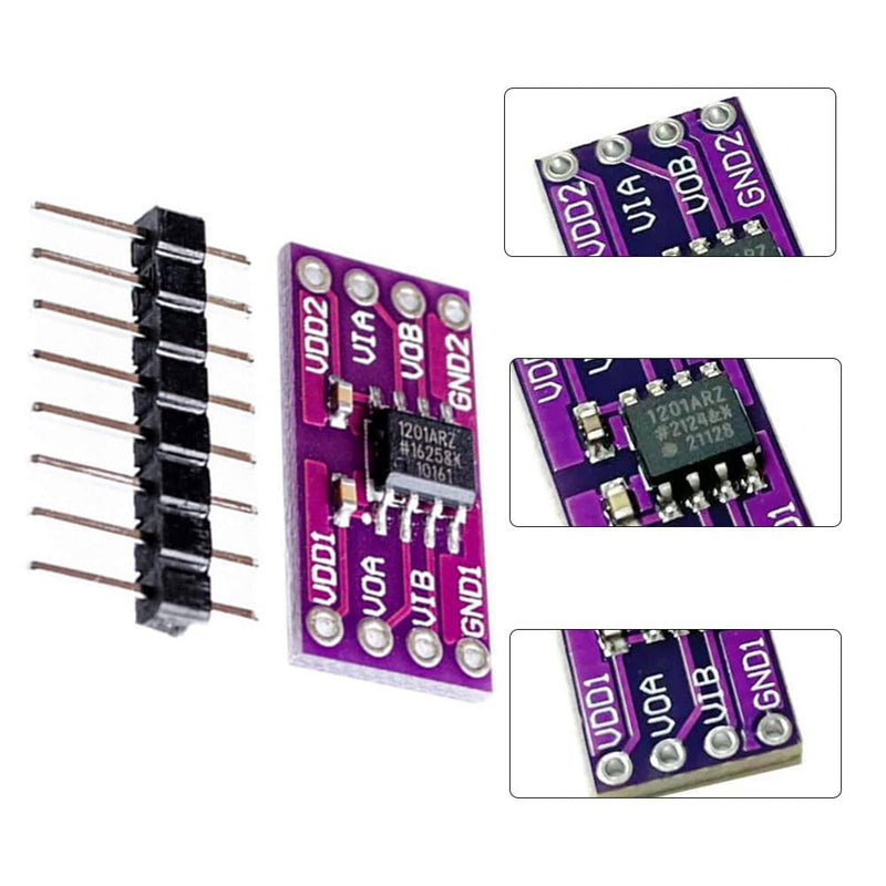 [AUSTRALIA] - ADUM1201 Dual Channel Digital Magnetic Insulator, ADUM1201 Serial Digital Isolator Module Magnetic Isolation SPI CAN Bus Transceiver Signal Isolation (Long) Pack of 3 