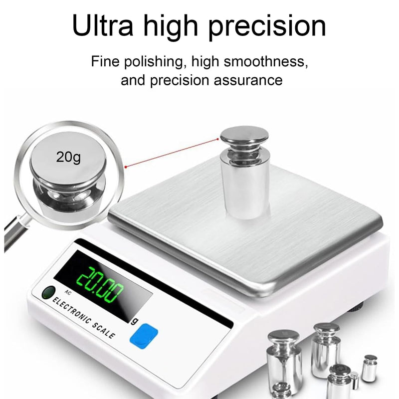 Calibration Weight Set, 5-Piece Calibration Gram Set, Measuring Weights, Set with Small Weights for Electronic Scales, Laboratory, Hobby, Crafts, 1g, 2g, 5g, 10g, 20g