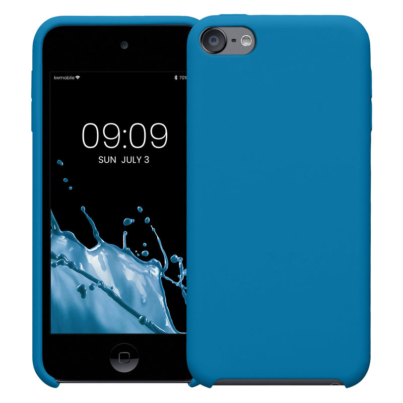 kwmobile TPU Silicone Case Compatible with Apple iPod Touch 6G / 7G (6th and 7th Generation) - Case Soft Flexible Protective Cover - Caribbean Blue