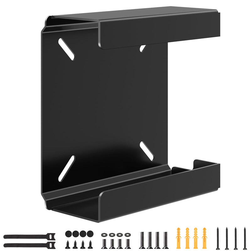 Metal Mini PC Mount Compatible with Beelink SER8, SER6, SER9, SER9 Pro, EQi12, EQR6, Mini PC Vesa Mount/ Wall/ Under Desk, Only for SER8, SER6, SER9, SER9 Pro, EQi12, EQR6, Easy to Install, Black