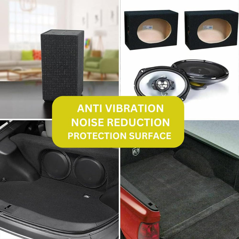 Speaker Box Carpet Car Sub Woofer Trunk Liner Felt Black Fabric for RV, Boat, Truck, Automotive Interior, Marine, Home Floor (40" x 40" Anthracite) 40" x 40" ANTHRACITE