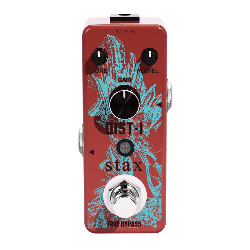 Stax Vintage British Distortion Pedal - Classic UK-Inspired Overdrive & Crunch for Guitar High Gain Tube Amp Tone True Bypass. British Dish