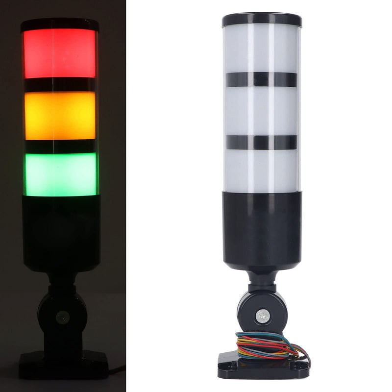 Signal column, red, yellow, green, 3-ply, 12 24 V DC, flashing stacking light, bright LED light for machines