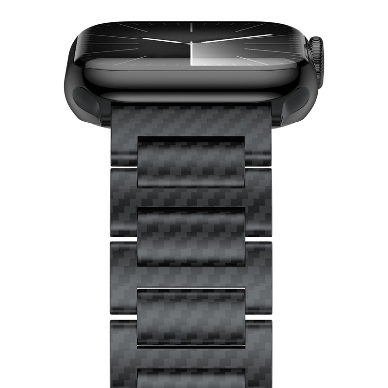 iiteeology Carbon Band Compatible with Apple Watch 46mm 45mm 44mm 42mm Series 11-1, Ultra 3/Ultra 2 49mm Band, Upgraded Light Genuine Carbon Fiber Band for Men Classic Black 49/46/45/44/42mm-Series 3 2 1