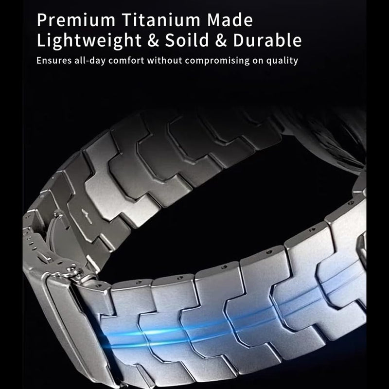 Titanium Bands Compatible for Pixel Watch 5/4/3 45mm 41mm Band, Titanium Metal Wristband Strap for Pixel Watch 5/4/3/2/1 Accessory for Men black
