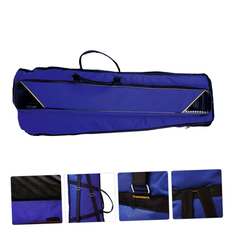 VICASKY 1pc Saxophone Case Mute Sax Gig Bag 2-in-1 Carrying Backpack Case with Flute Pocket Small Trombone Instrument Thickened Oxford Cloth Storage Bag Soft Sax Case with Backpack Straps