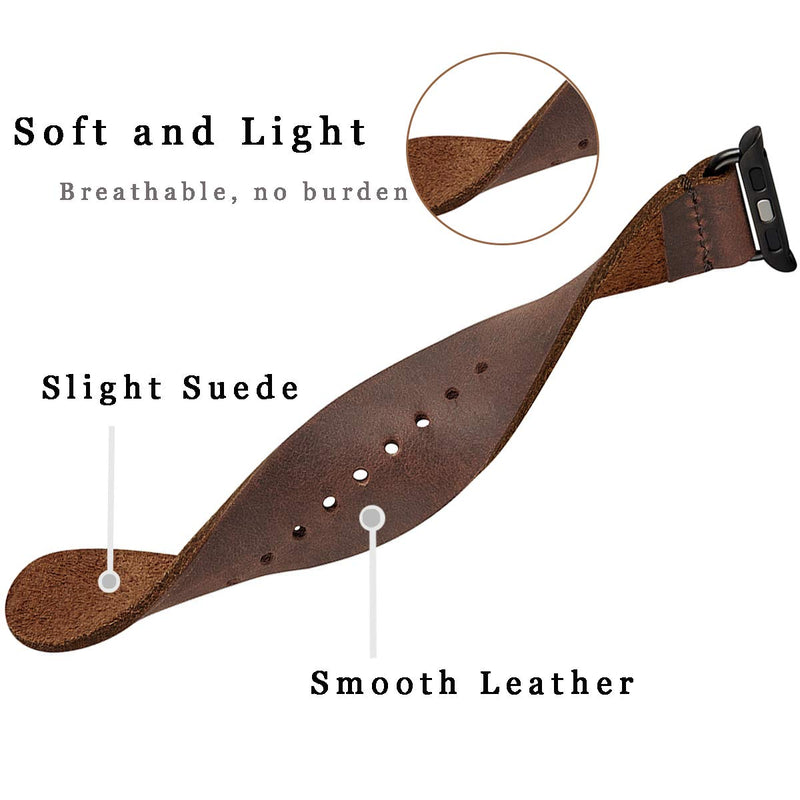 Bundle of the Three buckles Apple Watch Band (BlackTags/Brown)