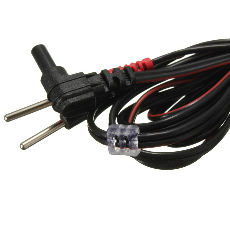 Tens Electrode Lead Wires Jack Plug Pin Connector, Electrode Units Cable Wires for TENS EMS Massage Devices, Replacement Leads for Electrotherapy Instruments, Pack of 2
