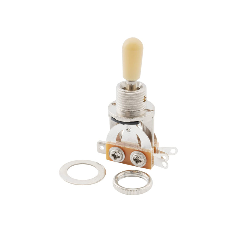 Musiclily Metric 3 Way Short Straight Guitar Toggle Switch Pickup Selector for Epiphone LP Les Paul Electric Guitar, Cream Tip