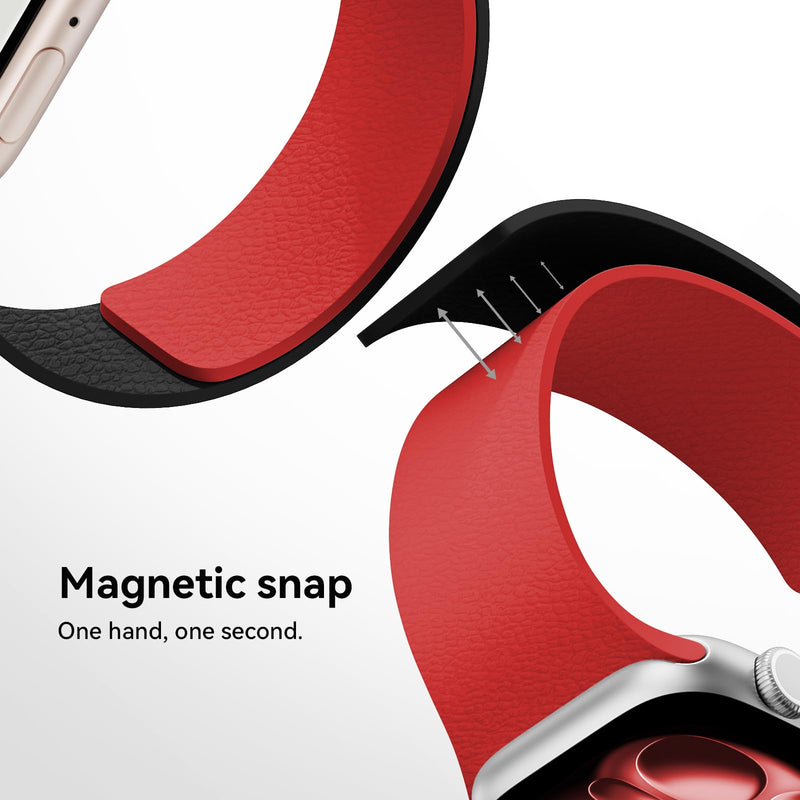 X-it 2 Pack Textured Magnetic Apple Watch Bands, Interchangeable Mix & Match Straps for Men Women - Compatible with iWatch Ultra 3 / 2 / Ultra, Series 11 10 9 8 7 6 5 4 3 2 1 / SE, Silicone iwatch Band for 49mm 46mm 45mm 44mm 42mm 41mm 40mm 38mm
