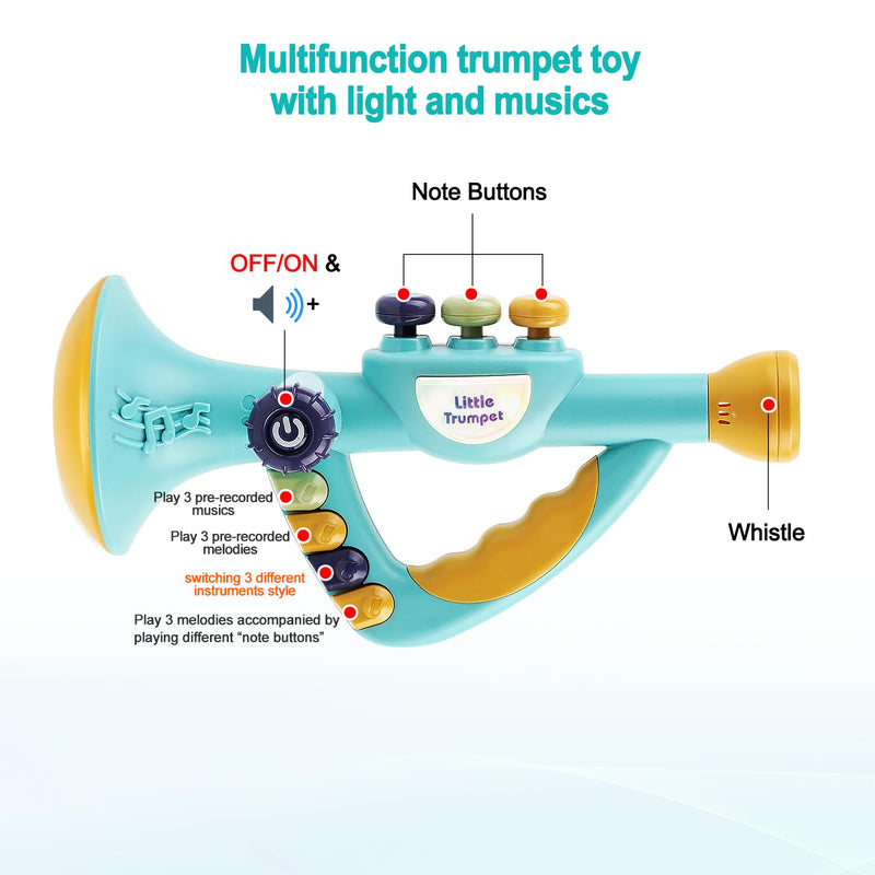 [AUSTRALIA] - Toddler Musical Instruments Toy, Trumpet, Harmonica, Recorder Flute for Kids Baby, Musical Toys Set for Children Boys Girls Ages 2 3 4 5 