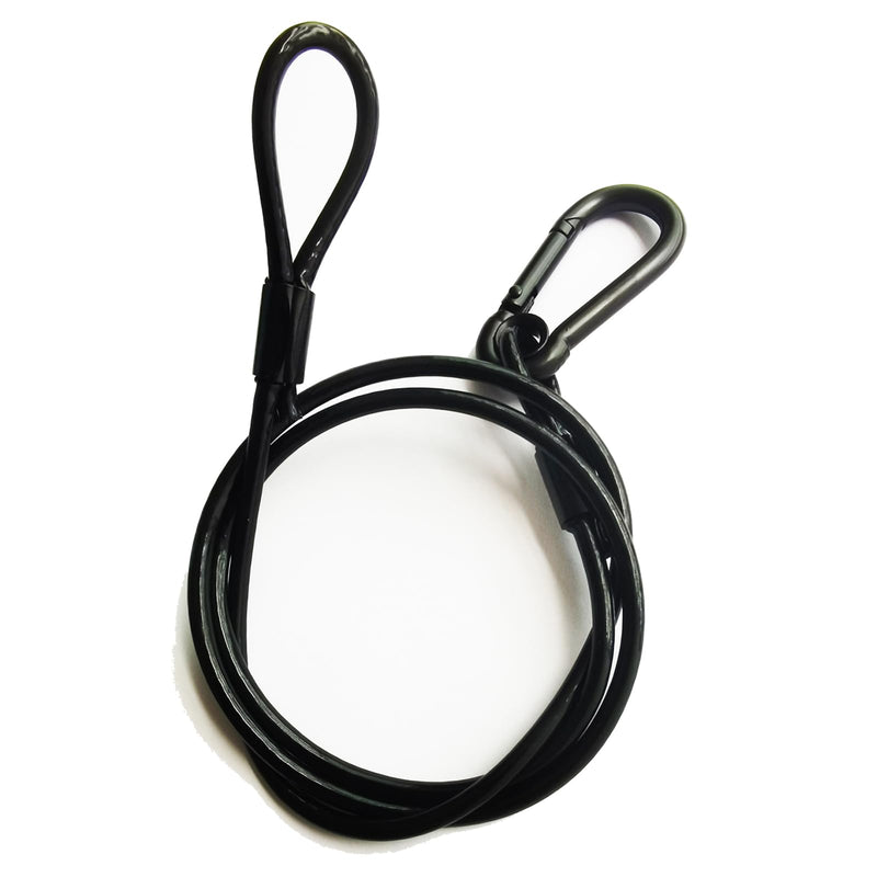 4Pack Black Chain Hanging Safety Cables with Hook Truss Clamps for Lights, Stainless Steel Lanyard Stage Lights Safety Chains, Security Cable with Loops（Diameter 4mm/0.16'',Length 85cm/34'',Load 60lb