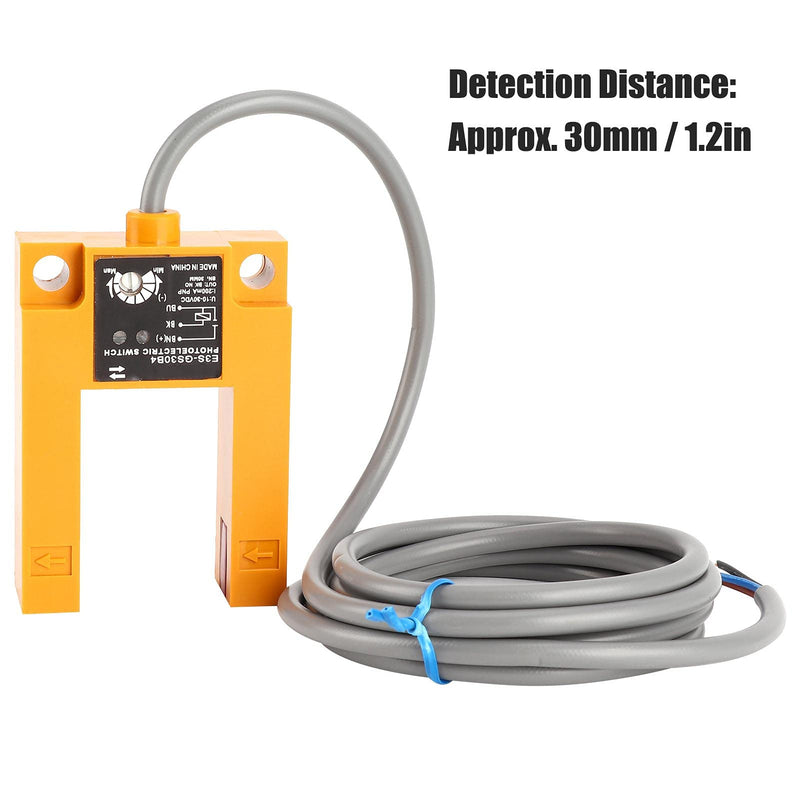 E3S-GS30B4 3-Wire Photoelectric Switch Grooves Type PNP NO Photoelectric Switch Sensor DC10‑30V 200mA