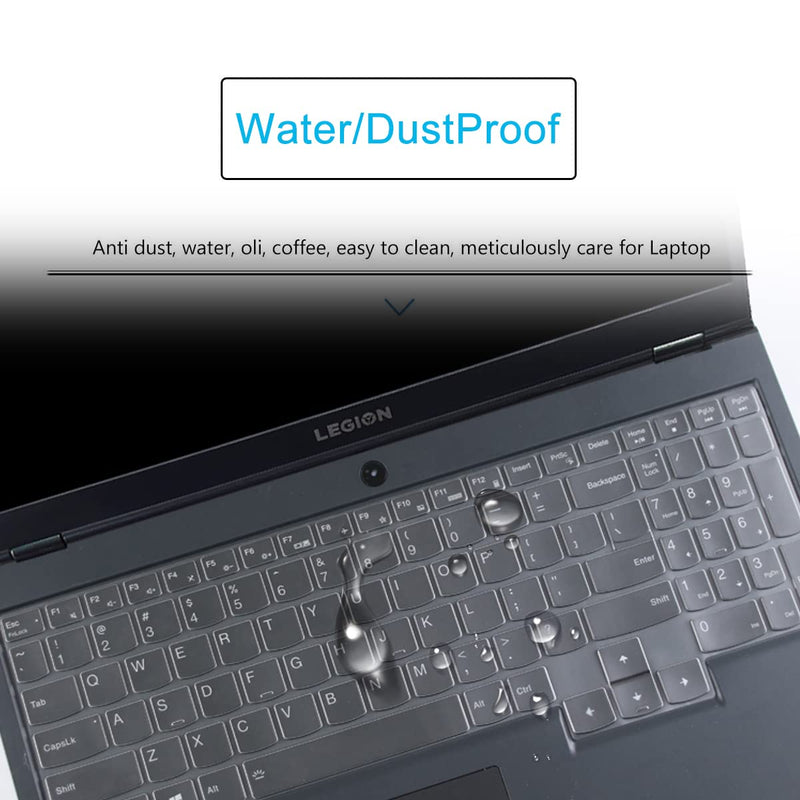 Keyboard Cover for 2022 2021 Latest 15.6 17.3 Lenovo Legion 5 5i 5p 5pi 7 7i Gaming Laptop, Legion 5 Pro 15.6 16, IdeaPad Gaming 3 3i Laptop, Legion 7 7i US Keyboard Cover (Transparent) Clear