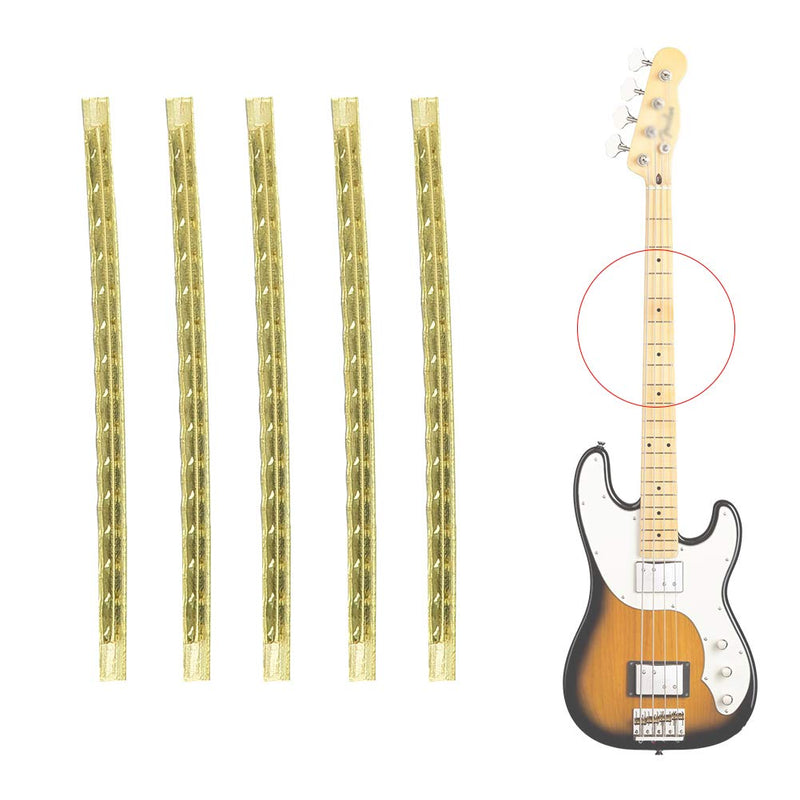 Guitar Fret Wires, 24pcs 2.7mm Electric Guitar Fret Wire, Brass Fretwire for Electric Guitar Bass Guitar Fingerboard Replacement